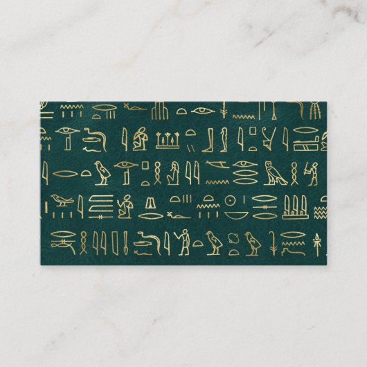 Golden Egypten Hieroglyphs Typografie Ägypten Begleitkarte (Vorderseite)