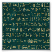 Golden Egypten Hieroglyphs Typografie Ägypten
