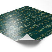 Golden Egypten Hieroglyphs Typografie Ägypten Fotodruck (Ecke)
