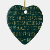 Golden Egypten Hieroglyphs Typografie Ägypten Keramik Ornament (Rechts)