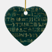 Golden Egypten Hieroglyphs Typografie Ägypten Keramik Ornament (Hinten)