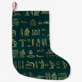 Golden Egypten Hieroglyphs Typografie Ägypten Kleiner Weihnachtsstrumpf (Vorderseite)