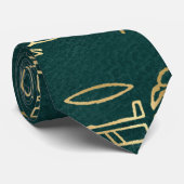 Golden Egypten Hieroglyphs Typografie Ägypten Krawatte (Gerollt)