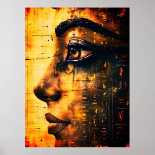 Golden Egypten Pharao Wall Art - Antike Geschichte Poster