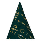 Golden Egyptian Hieroglyphs Typografie Ägypten Partyhütchen (Rechts)