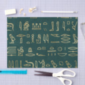 Golden Egyptian Hieroglyphs Typografie Ägypten Seidenpapier (Handwerk)