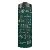 Golden Egyptian Hieroglyphs Typografie Ägypten Thermosbecher (Vorderseite)