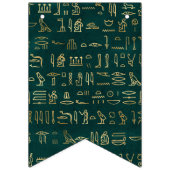 Golden Egyptian Hieroglyphs Typografie Ägypten Wimpelkette (Zweite Fahne)