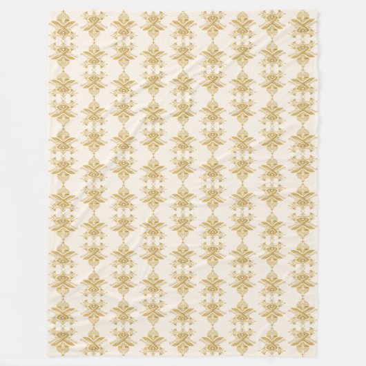 Golden Egyptian Motif Pattern Fleecedecke (Vorderseite)
