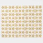 Golden Egyptian Motif Pattern Fleecedecke (Vorderseite (Horizontal))