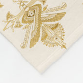 Golden Egyptian Motif Pattern Fleecedecke (Ecke)