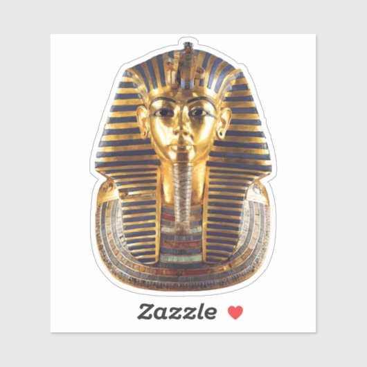 Golden Egyptian Pharaoh Mask Art Aufkleber (Blatt)