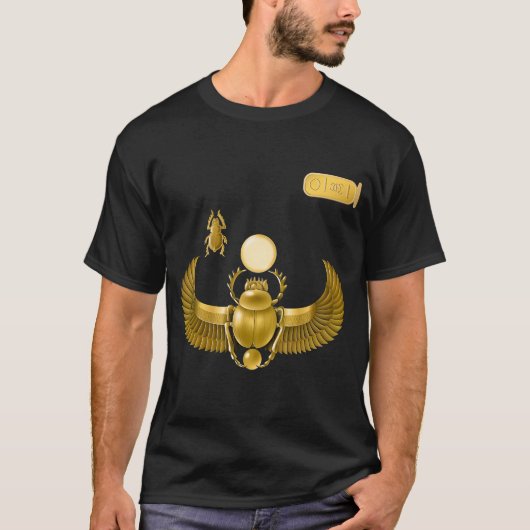 Golden Egyptian Scarab T-Shirt (Vorderseite)