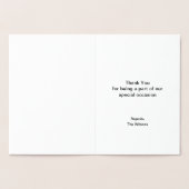 Golden Eiffel Tower Paris Party vielen Dank Folienkarte (Innenseite)