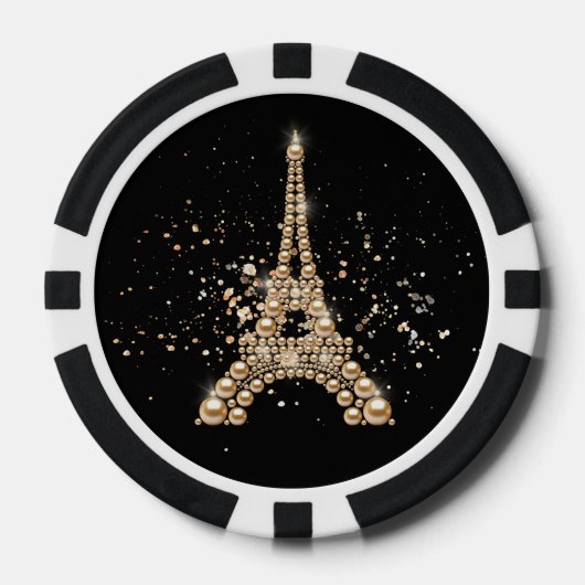 Golden Eiffel Tower Poker Chip (Vorderseite)