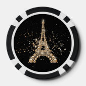 Golden Eiffel Tower Poker Chip (Rückseite)