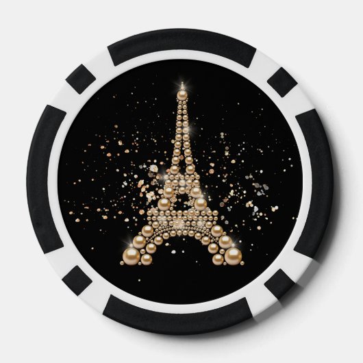 Golden Eiffel Tower Poker Chip (Rückseite)
