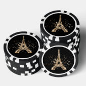 Golden Eiffel Tower Poker Chip (Stapel)