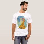 Golden Eiffel Tower T‑Shirt T-Shirt (Vorne ganz)