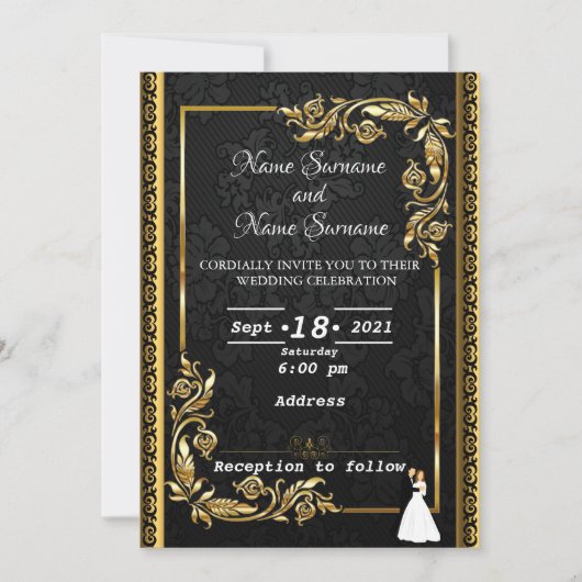 Golden Einladung (Vorderseite)