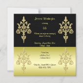 Golden Elegance 65. Geburtstagsparty Magneteinladung (Vorderseite)