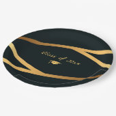 Golden Elegance Class Of Graduation Pappteller (Schrägansicht)