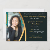 Golden Elegance Class Of Photo Graduation Ankündigung (Vorderseite)
