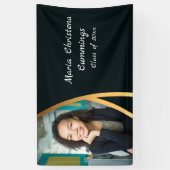 Golden Elegance Class Of Photo Graduation Banner (Vertikal)