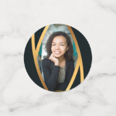 Golden Elegance Class Of Photo Graduation Konfetti (Klein Vorderseite)