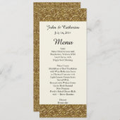 Golden Elegance Custom Wedding Menu Menükarte (Vorne/Hinten)