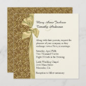 Golden Elegance Hochzeit Einladung (Vorne/Hinten)