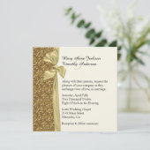 Golden Elegance Hochzeit Einladung (Stehend Vorderseite)