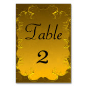 Golden Elegance Hochzeit Tischnummer (Vorderseite)