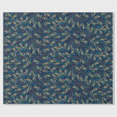 Golden Elegance: Luxe Weihnachtsfeier Papa Geschenkpapier (Flach)