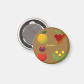 Golden Elegance Modernes Blumengebäck Magnet (Vorderseite/Rückseite)