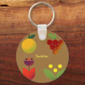 Golden Elegance Modernes Blumengebäck Schlüsselanhänger (Vorderseite)