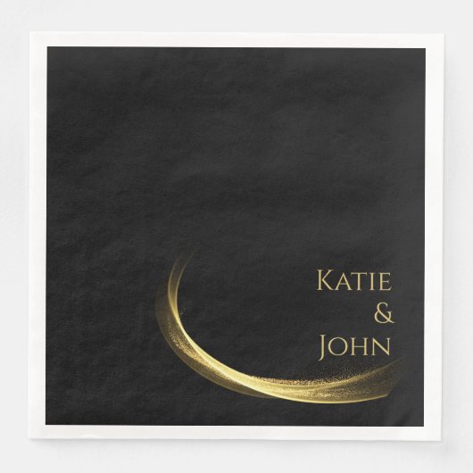 Golden Elegance Paper Napkin Serviette (Vorderseite)