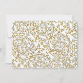 Golden Elegance RSVP Card für Hochzeit Einladung (Rückseite)