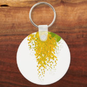 Golden Elegance Sunlit Cascade Hanging Gold Bloomi Schlüsselanhänger (Rückseite)