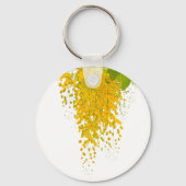 Golden Elegance Sunlit Cascade Hanging Gold Bloomi Schlüsselanhänger (Rückseite)