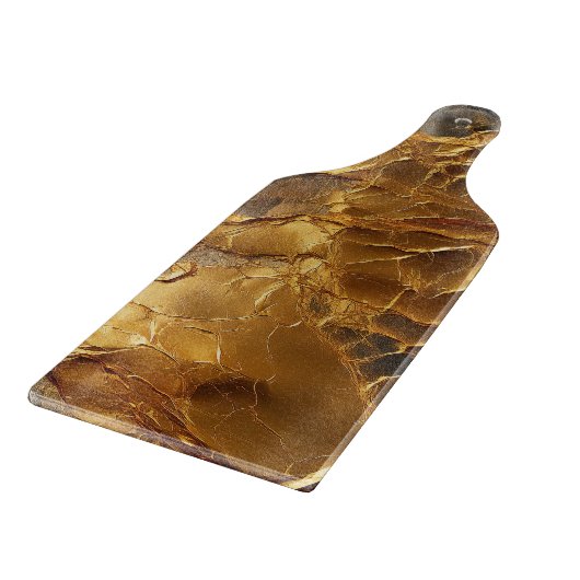 Golden Elegance Textured Marble Schneidebrett (Ecke)