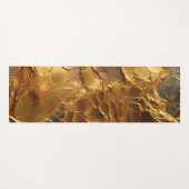 Golden Elegance Textured Marble Yogamatte (Vorderseite (Horizontal))