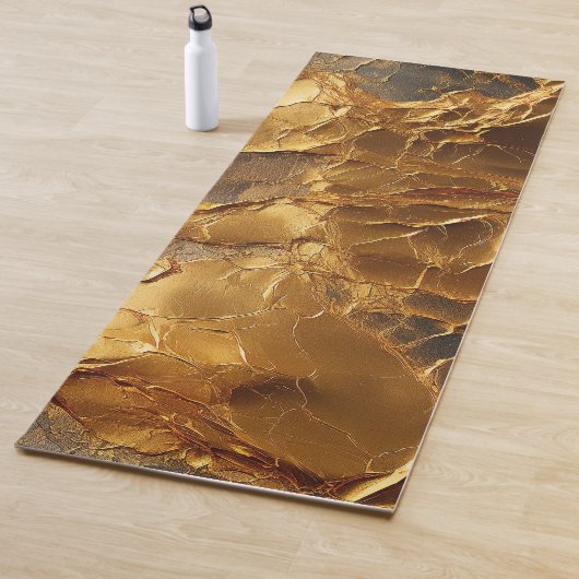 Golden Elegance Textured Marble Yogamatte (Beispiel)