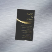 Golden Elegance-Wedding Rette unser Datum Magnetische Visitenkarte (Beispiel)