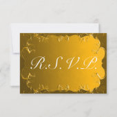 Golden Elegance Wedding RSVP Karte (Vorderseite)