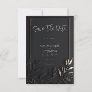 Golden Elegance Wedding Save the Date Card