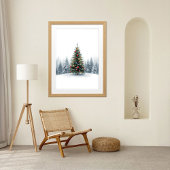 Golden Elegance Weihnachtsbaum Poster