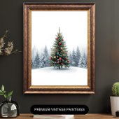 Golden Elegance Weihnachtsbaum Poster