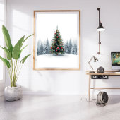 Golden Elegance Weihnachtsbaum Poster