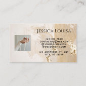 Golden Elegant Minimalistisch Juwelier Visitenkarte (Rückseite)